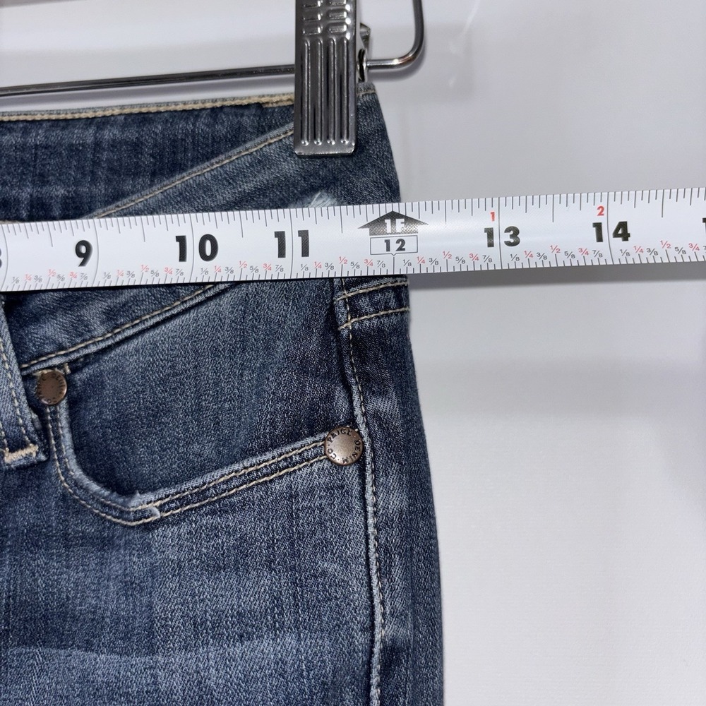 PAIGE Verdugo Mid Rise Ultra Skinny Distressed Jeans Blue Size 23 - Picture 5 of 12